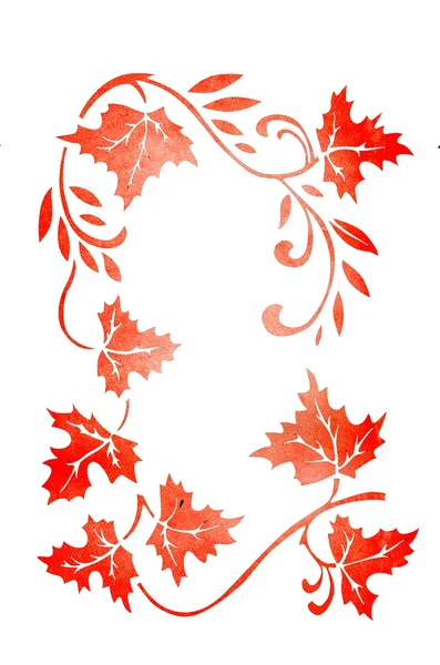 白い背景の上の秋の装飾 — ストック写真