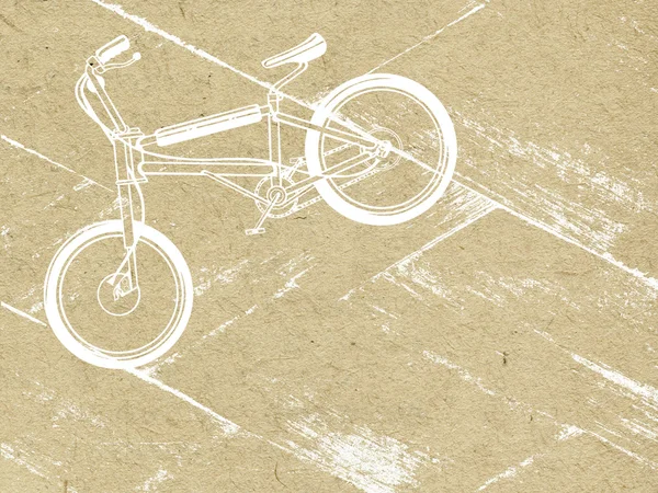 Велосипед на гранжевому фоні — стокове фото