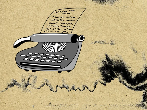 Schreibmaschine auf Grunge-Hintergrund — Stockfoto