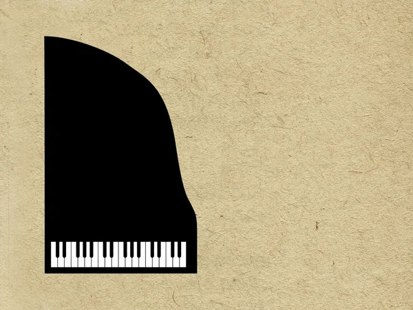 Grunge 背景上钢琴 — 图库照片