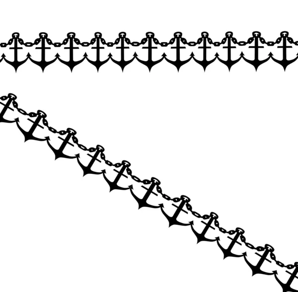 Ukotvení ornament na bílém pozadí — Stockový vektor