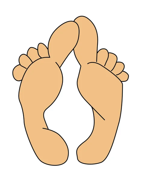Σιλουέτα πόδι σε άσπρο φόντο — Διανυσματικό Αρχείο