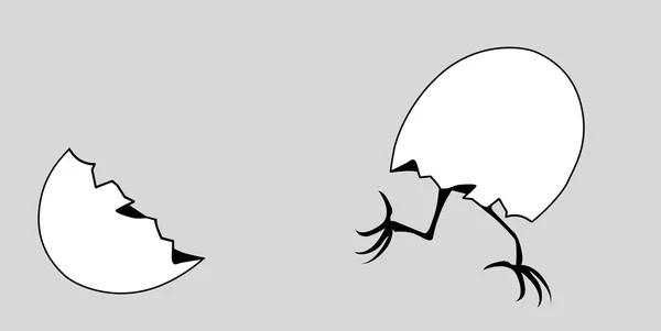 Векторний силует гніздиться в яйці — стоковий вектор