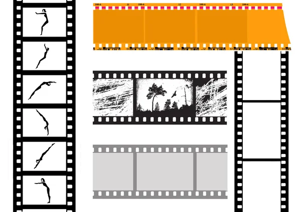 Film de caméra vectoriel sur fond blanc — Image vectorielle