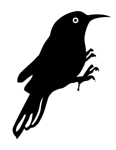 白い背景の上の鳥のベクトル シルエット — ストックベクタ