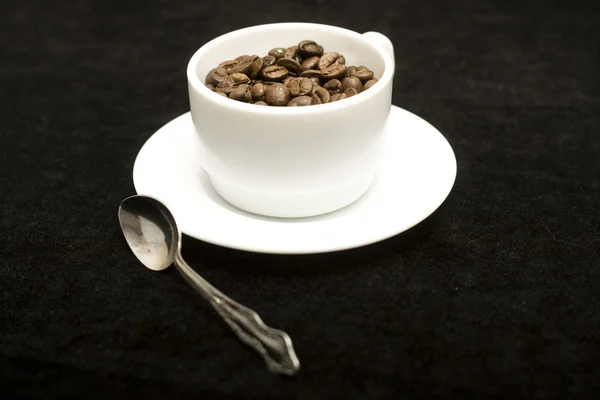 Coffee on a black — Stock Photo, Image