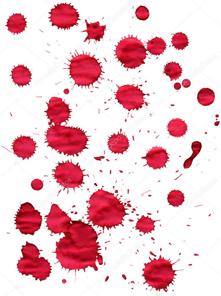 Splashes isolated on a paper