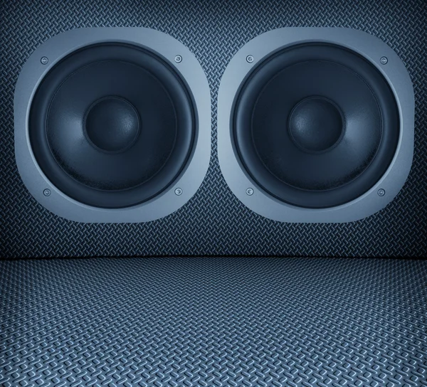Wall of speakers collage — Stock Photo, Image