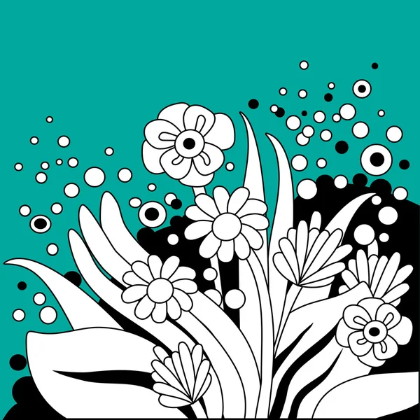 Fond floral moderne — Image vectorielle