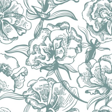 Floral seamless pattern clipart