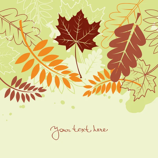Autumn background with leafs — Stock Vector