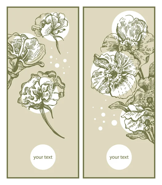 Çiçek afiş — Stok Vektör