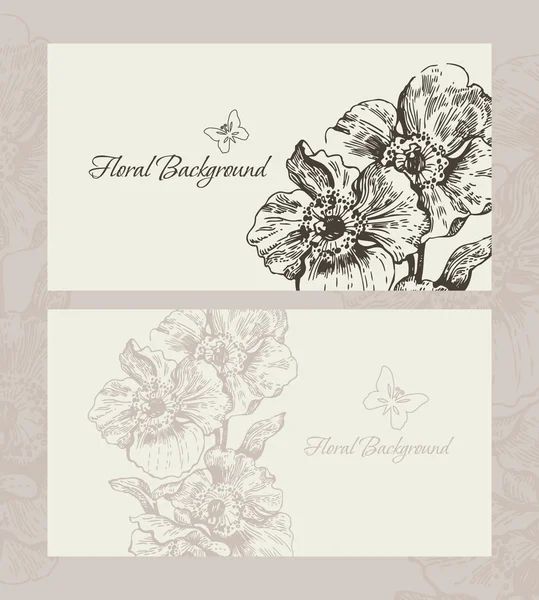 Diseño con fondo floral — Archivo Imágenes Vectoriales