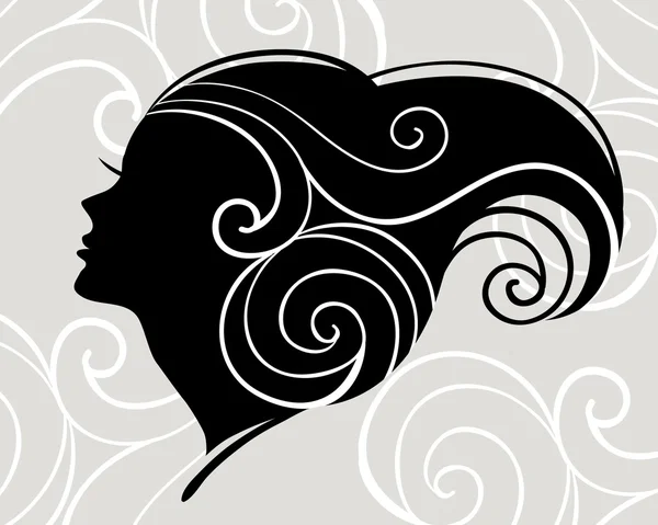Belle silhouette femme — Image vectorielle