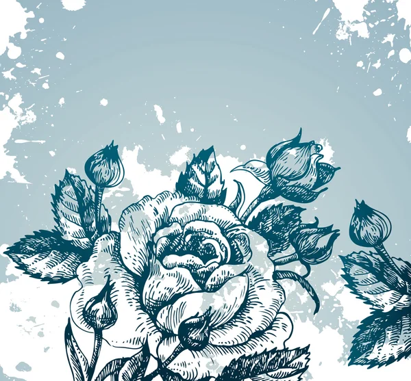 バラの花の背景 — ストックベクタ