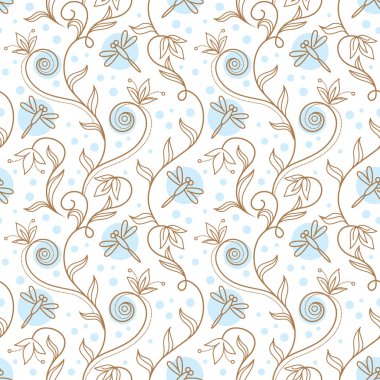 Floral ornament. Vector illustration of summer background clipart