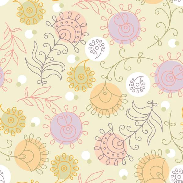 Floral στολίδι. εικονογράφηση φορέας καλοκαίρι φόντο — Διανυσματικό Αρχείο
