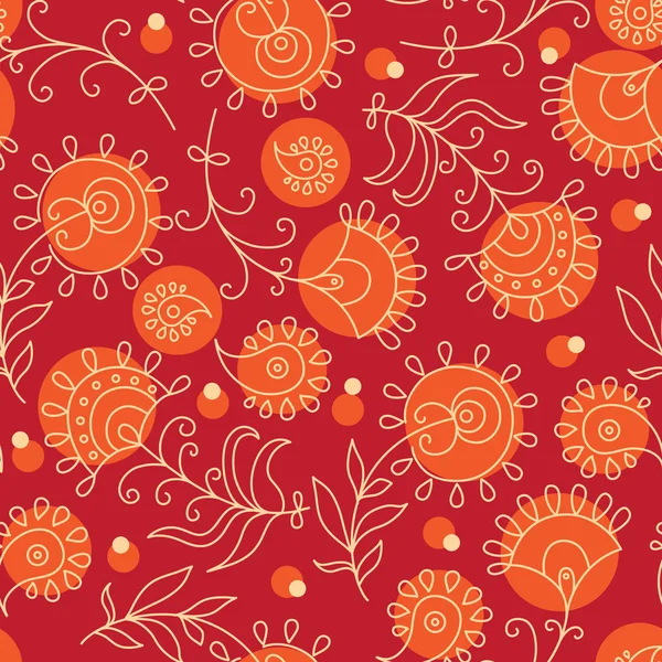 Adorno floral. Ilustración vectorial del fondo de verano — Vector de stock
