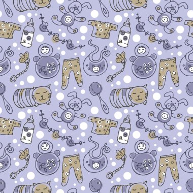 Seamless baby background clipart