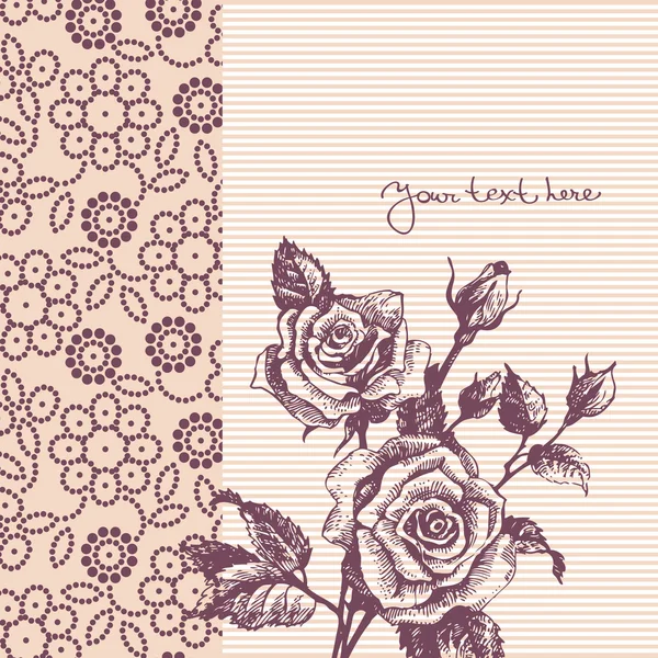 Цветочный фон с розами — стоковый вектор