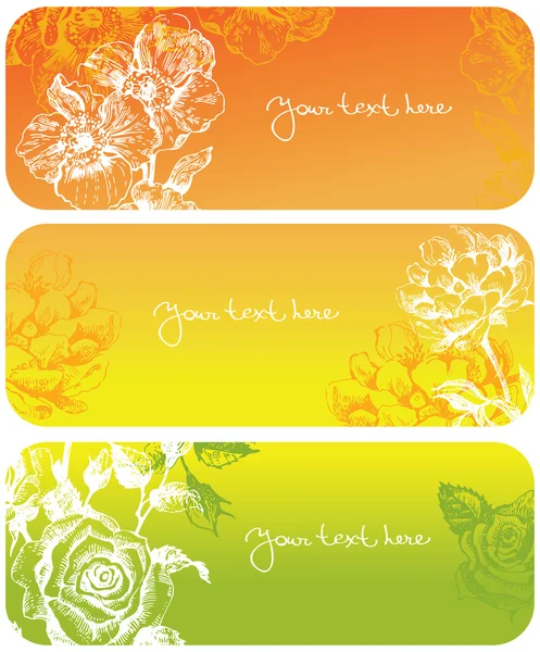 Flowers banners — Stock Vector
