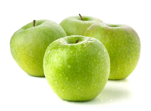 4 熟した緑のりんご — ストック写真