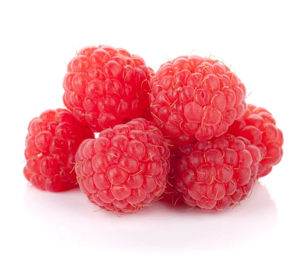 Fresh raspberries heap — Stock Photo, Image