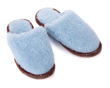 Pair of house slippers clipart