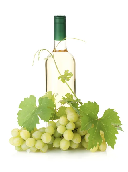 Beyaz şarap ve üzüm. — Stok fotoğraf
