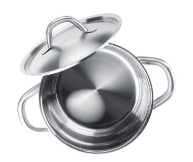 Stainless steel pot clipart