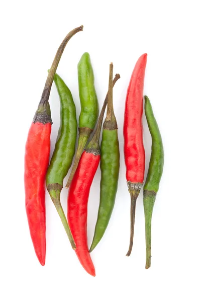 Papryka chili czerwona i zielona — Zdjęcie stockowe