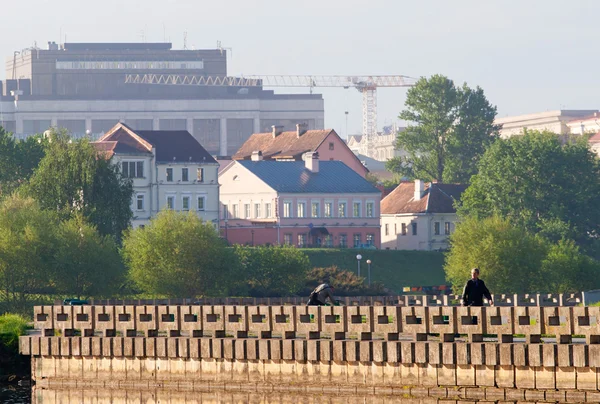 Nemiga district and Svisloch river in Minsk, Belarus — Stock Photo, Image