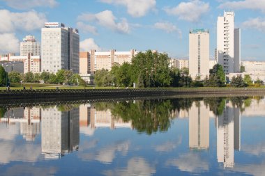 nemiga bölgesi ve svisloch Nehri Minsk, Beyaz Rusya