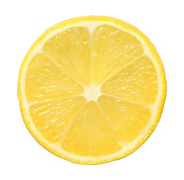 Slice of lime on white background clipart