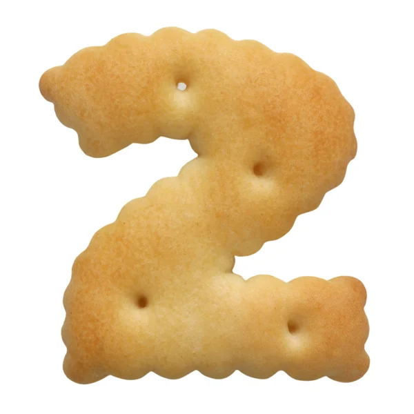 Cracker en forma numeral sobre fondo blanco — Foto de Stock