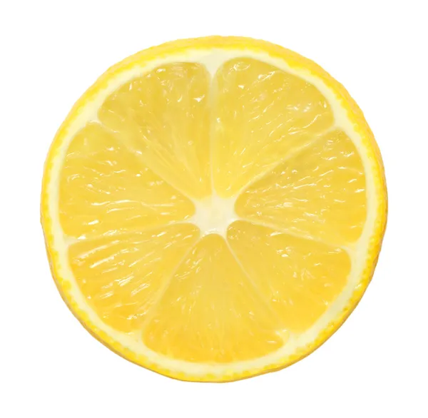 Fatia de limão no fundo branco Fotos De Bancos De Imagens