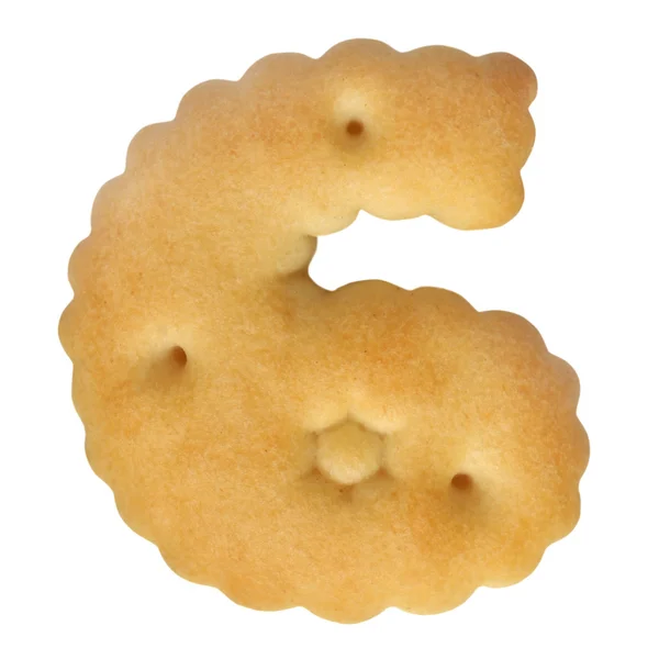 Cracker ve tvaru číslice na bílém pozadí Stock Fotografie