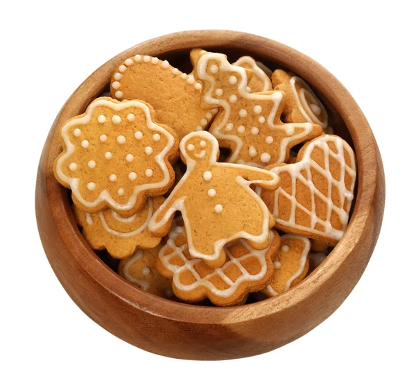 Jul pepparkakor på vit bakgrund — Stockfoto