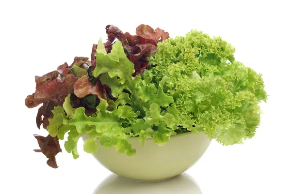 Свежий салат на белом фоне — стоковое фото