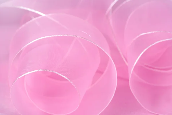 Художественный фон из розового шифона ленты Стоковое Изображение