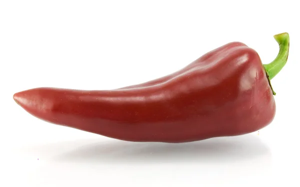 Pimenta doce vermelha em um fundo branco — Fotografia de Stock