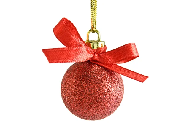 Red Christmas ornament/bauble — Stock Photo, Image