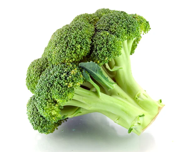 Na białym tle świeże brokuły zielone — Zdjęcie stockowe