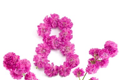 The number eight from flowers clipart