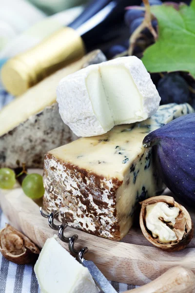 Wein und Käse — Stockfoto