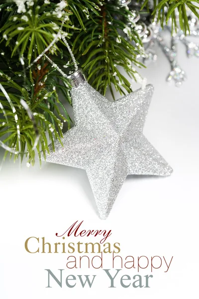 Composición de Navidad con estrella — Foto de Stock