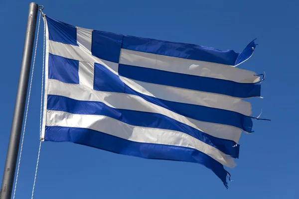 Греческий флаг — стоковое фото