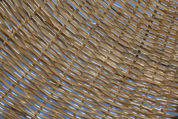 Straw beach umbrella — Stock Photo, Image