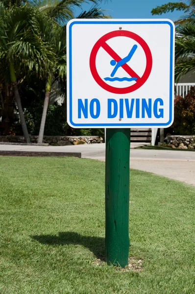 No diving sign — Stock Photo, Image