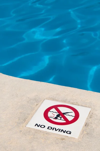 No diving sign — Stock Photo, Image